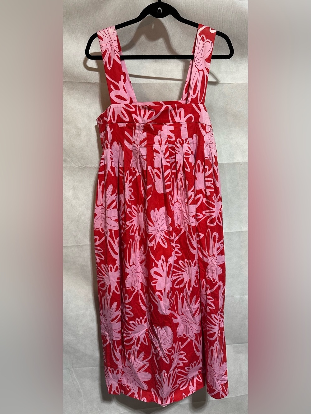 Piazza Sempione Women’s Colorful Cotton Maxi Dress Sz 46 US 14 Red Pink Pockets